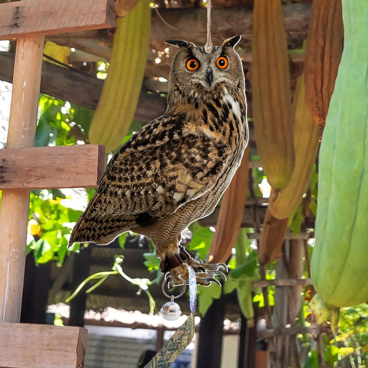 Expel Birds Pendant 2D Owl Scarecrow Garden Protector Decorative