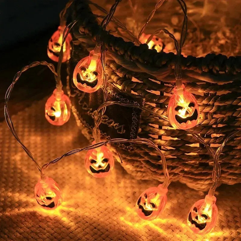 Halloween LED Pumpkin & Bat String Lights | Party Decor