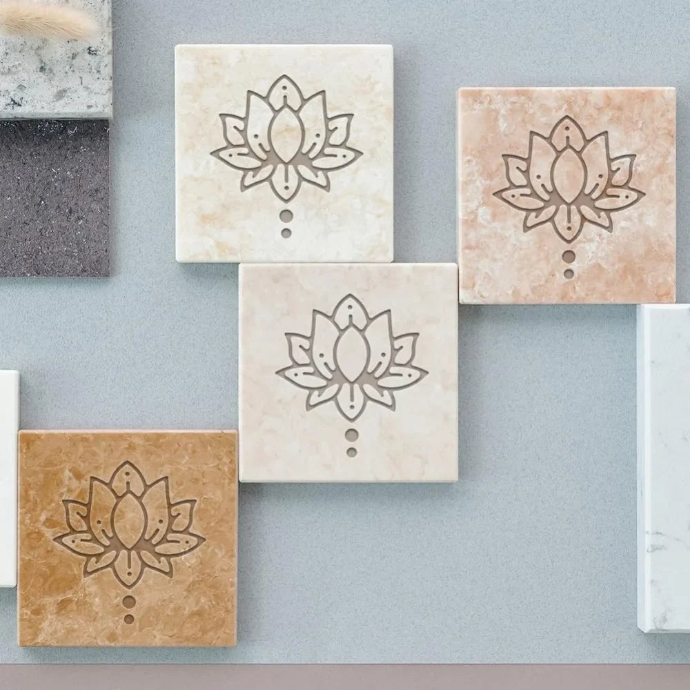 Acrylic Lotus Flower Soap Stamp – 1.3" DIY Imprint Mold