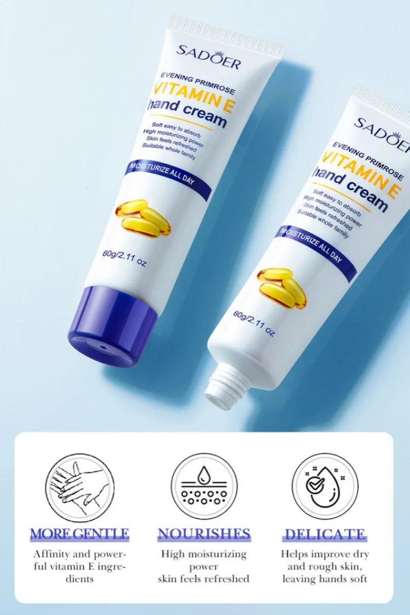 SADOER Vitamin E Hand Cream – Hyaluronic Acid & Niacinamide