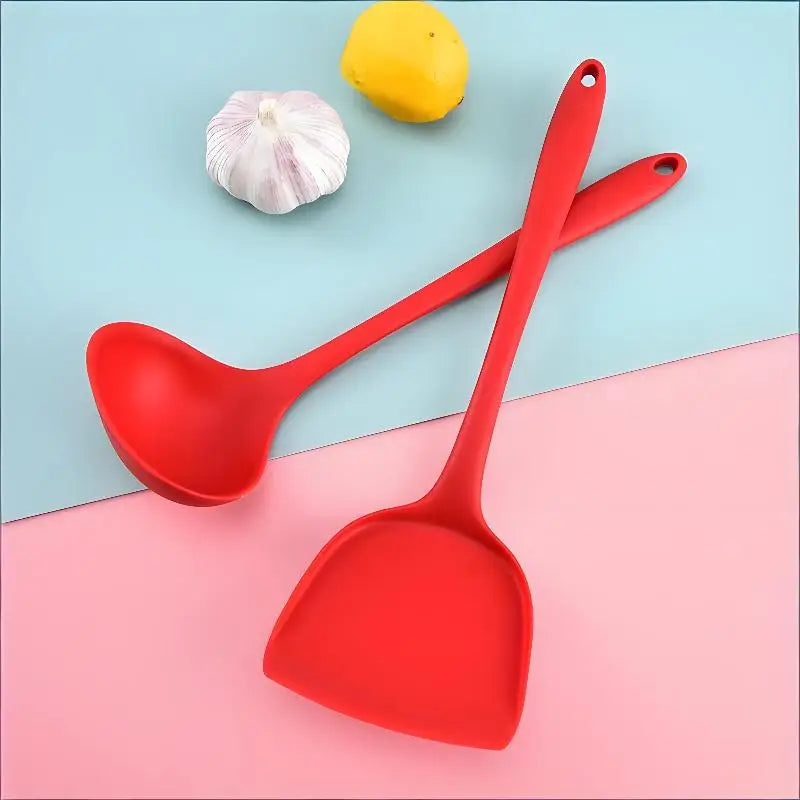 Silicone Kitchen Utensil Food-grade Including Soup Ladle Spatula Rice