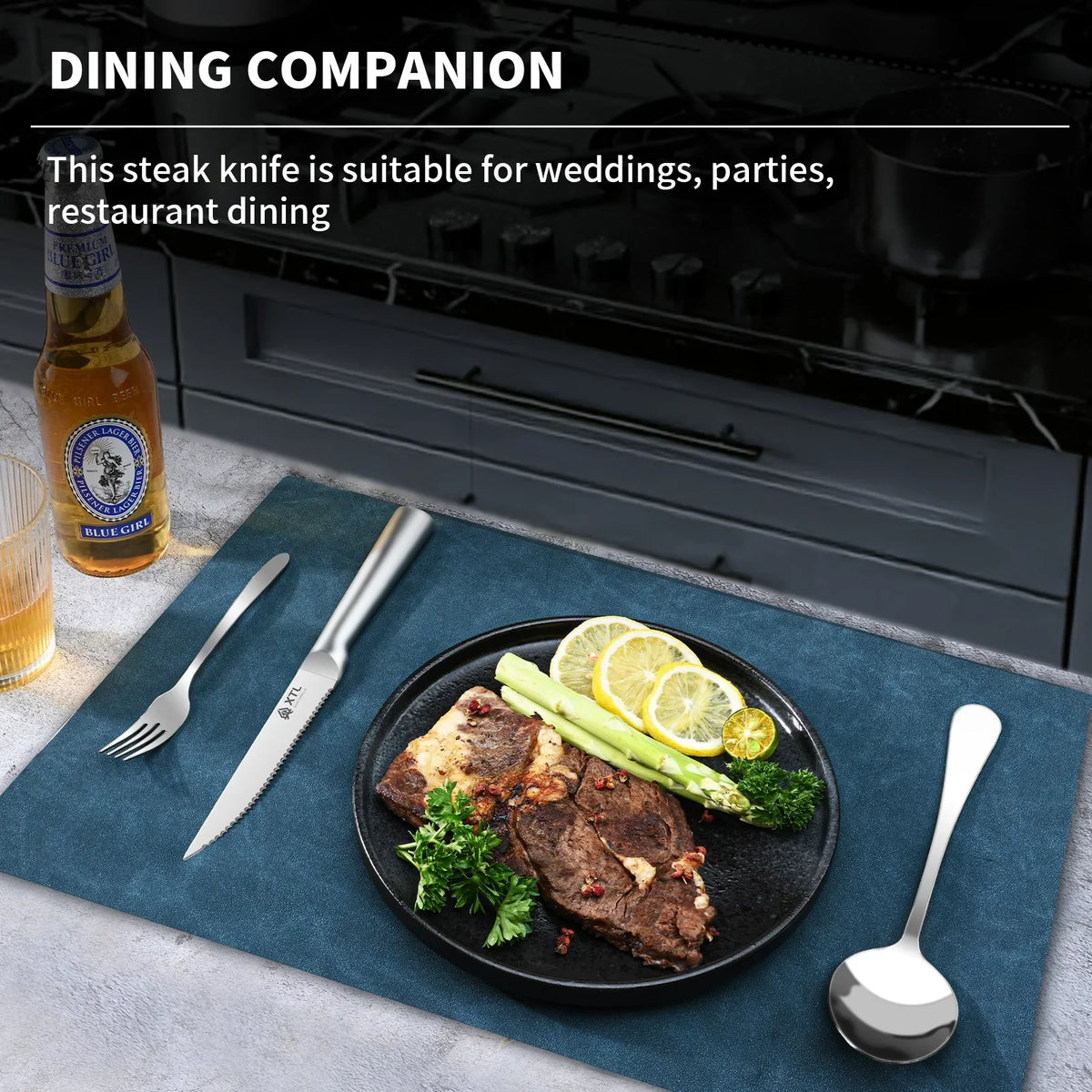 PLYS Stainless Steel Steak Knife Set – Sharp Kitchen Knives