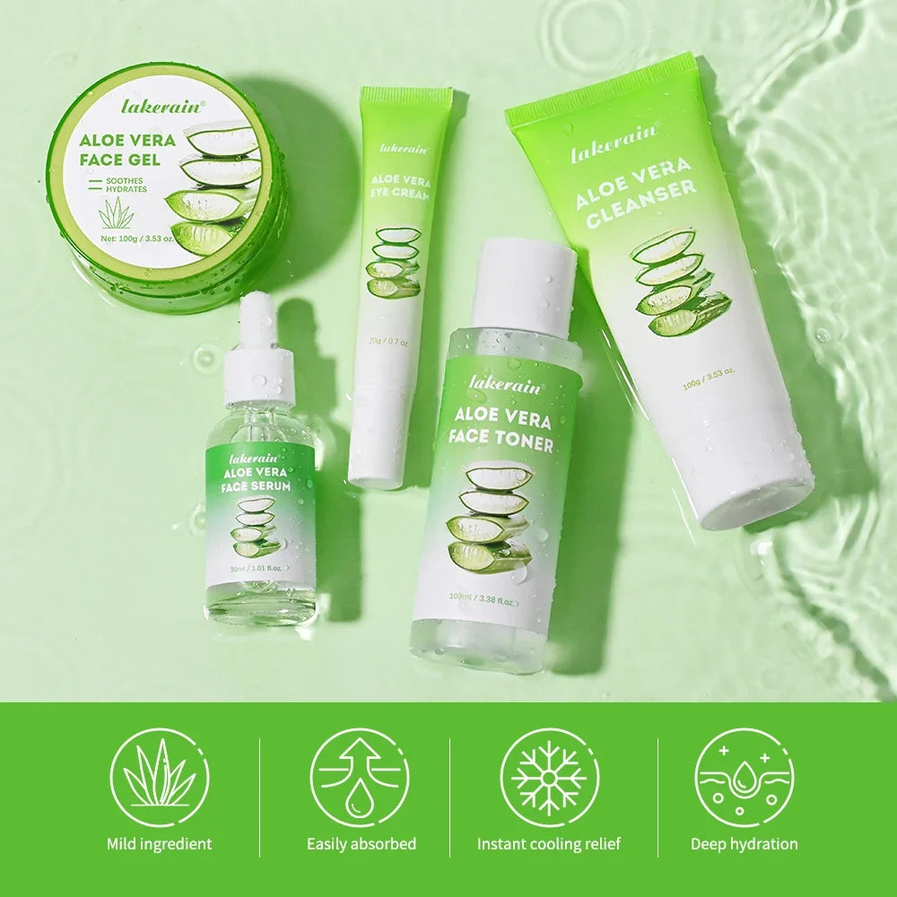 Aloe Vera 6-Piece Skin Care Set – Hydrating & Brightening Kit