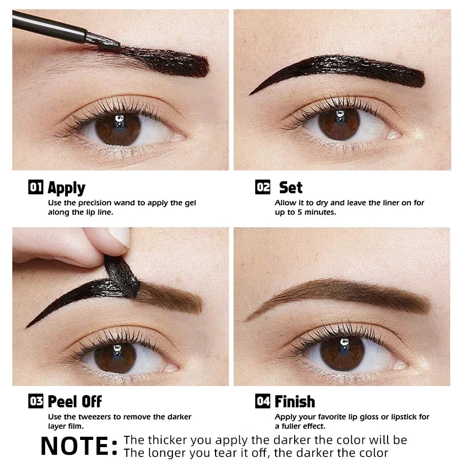 KAFURUX Peel-Off Eyebrow Gel Tint | Waterproof Semi-Permanent Brow