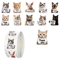 500 Dog & Cat Thank You Stickers – Cute Puppy Labels Roll