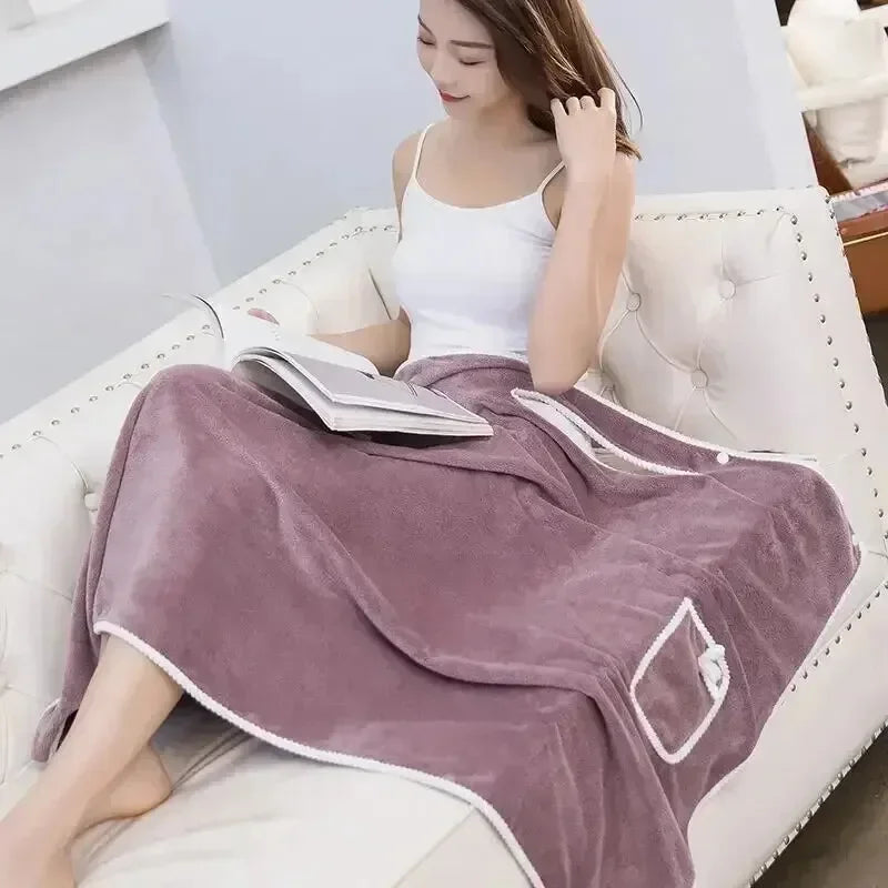 Women's Wearable Bath Towel Wrap – Fast Drying Spa & Gym