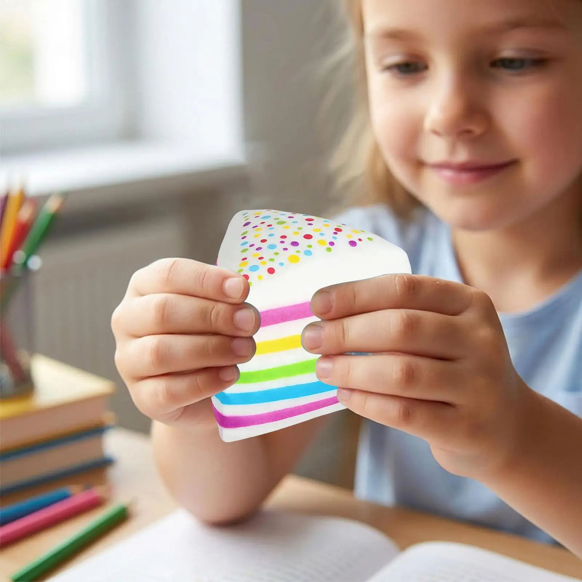 Rainbow Cake Sensory Squeeze Ball – Fidget Toy Kids & Adults