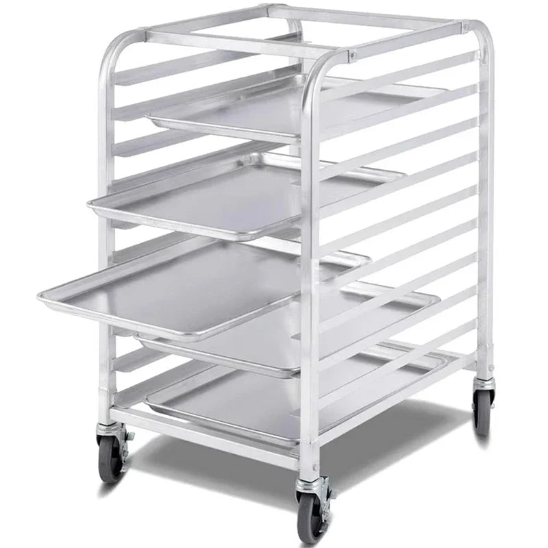 Commercial Bakery Bun Pan Rack Trolley 10 or 20 Layer Wheels