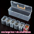 7-Piece Transparent Parts Storage Organizer Set with Dividers