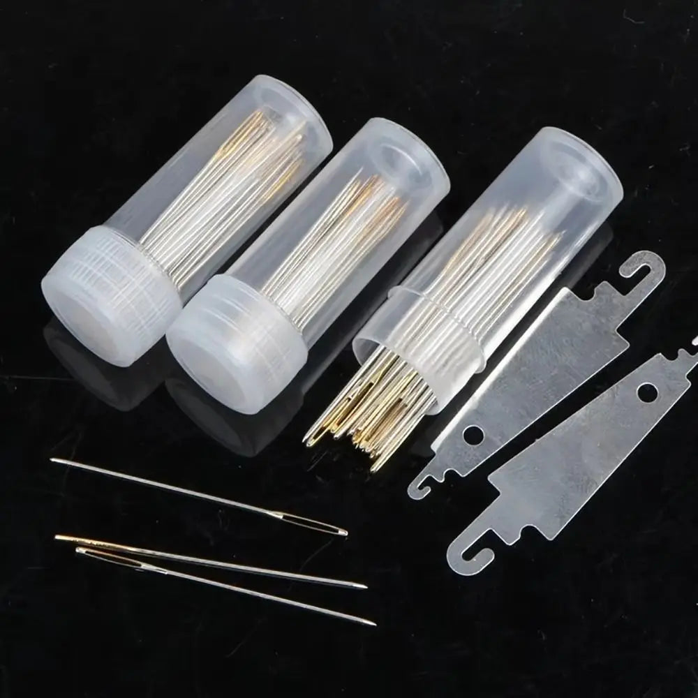100-Pack Cross Stitch Darning Needles Sizes 22/24/26 Steel