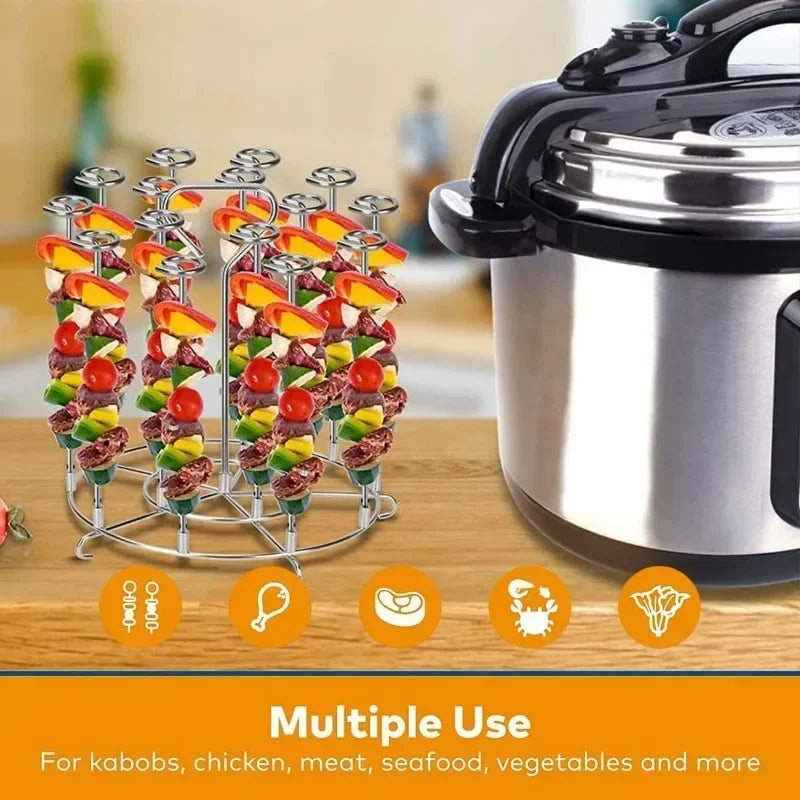 Kitchen Air Fryer Rack Accessories 6qt 8qt BBQ Grill Tray Basket
