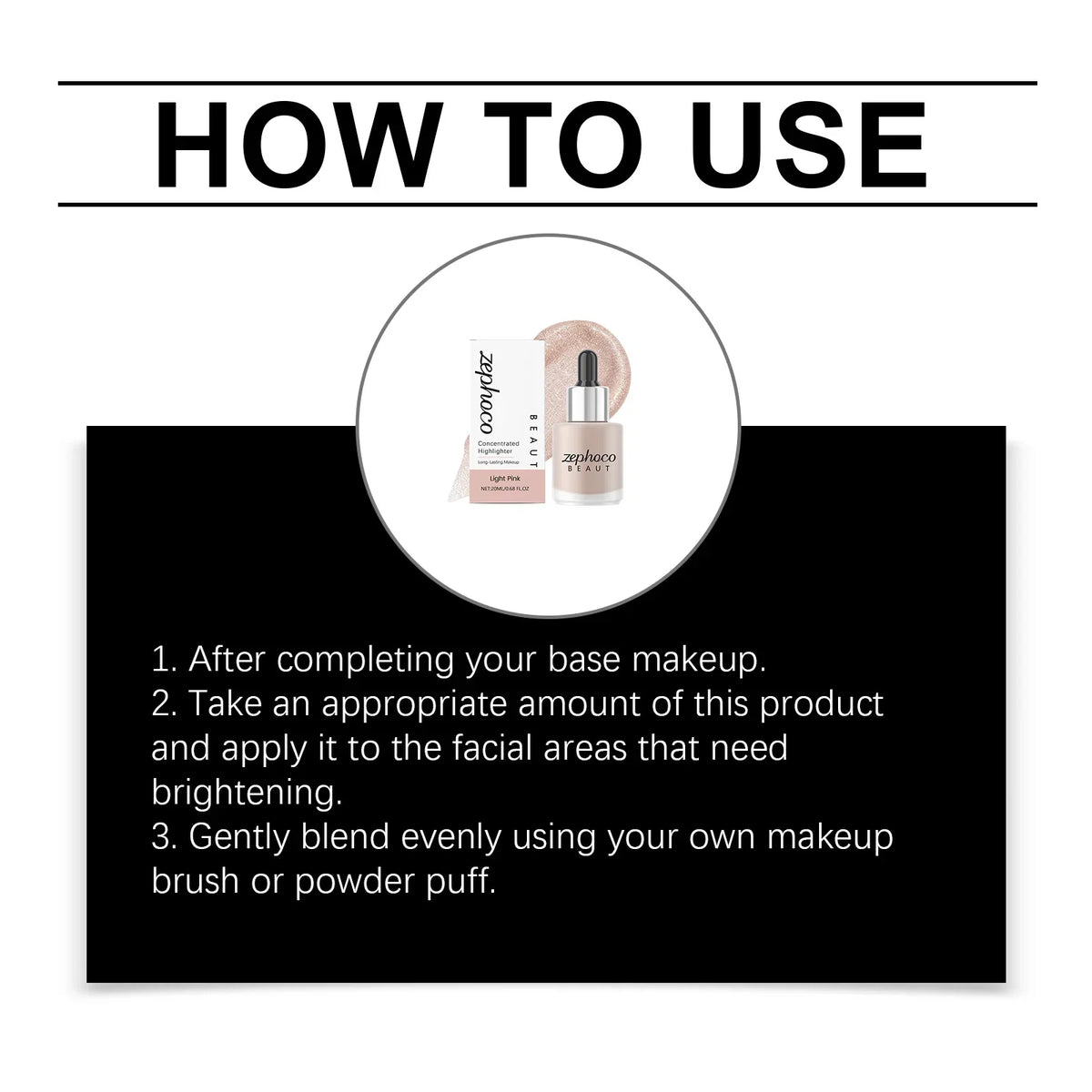 Zephoco Liquid Highlighter – Radiant Glow Makeup 20ml