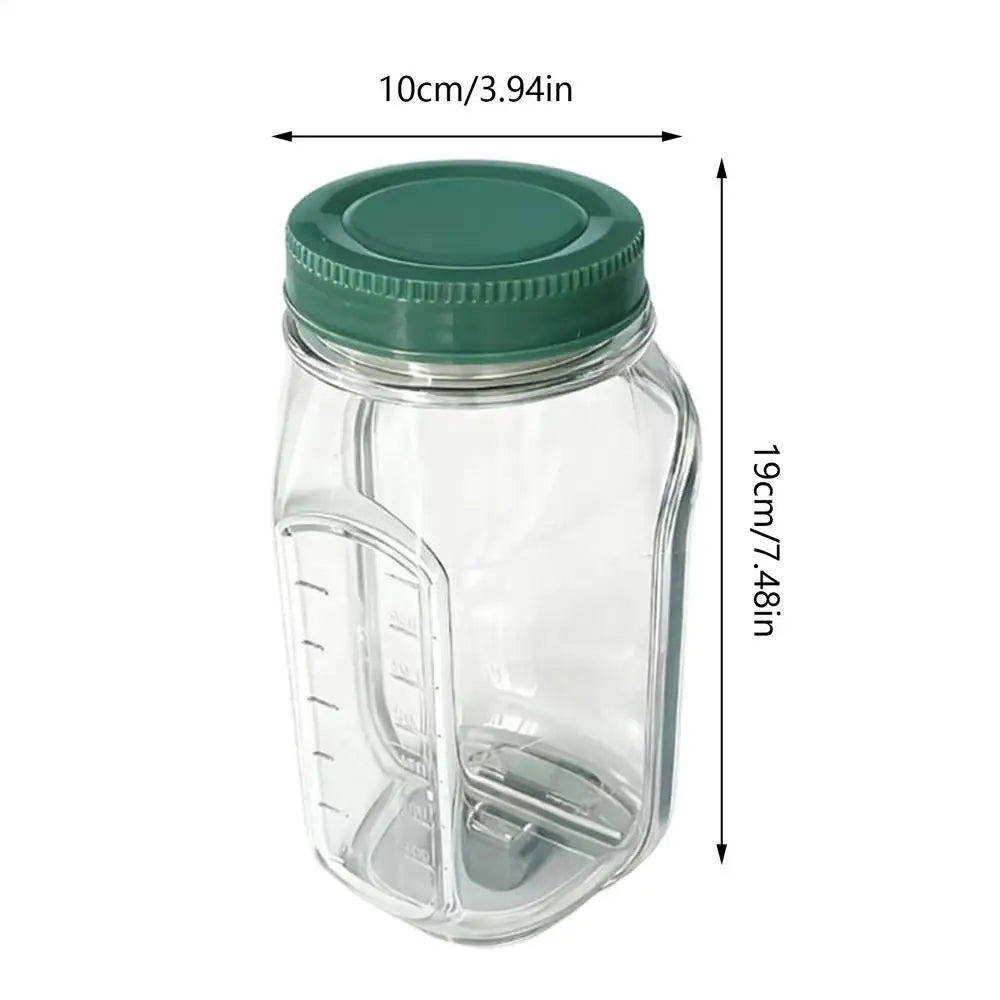 Leakproof Side-Open Salad Jar | Portable 1000ml Lunch Container