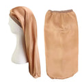 Satin Sleep Cap | Wide Elastic Bonnet for Long Hair Care