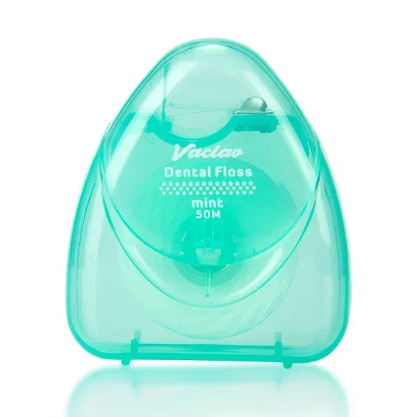 Portable 50m Waxed Dental Floss with Travel Case | Oral Care