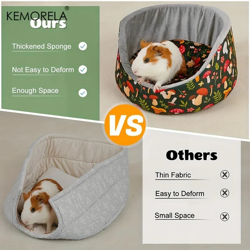 KEMORELA Guinea Pig Cuddle Bed – Soft Washable Cotton Pet Bed