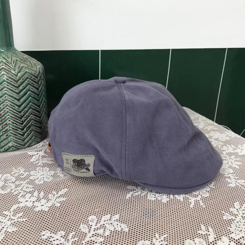 Retro Newsboy Beret Cap – Reversible Duckbill Hat for Women