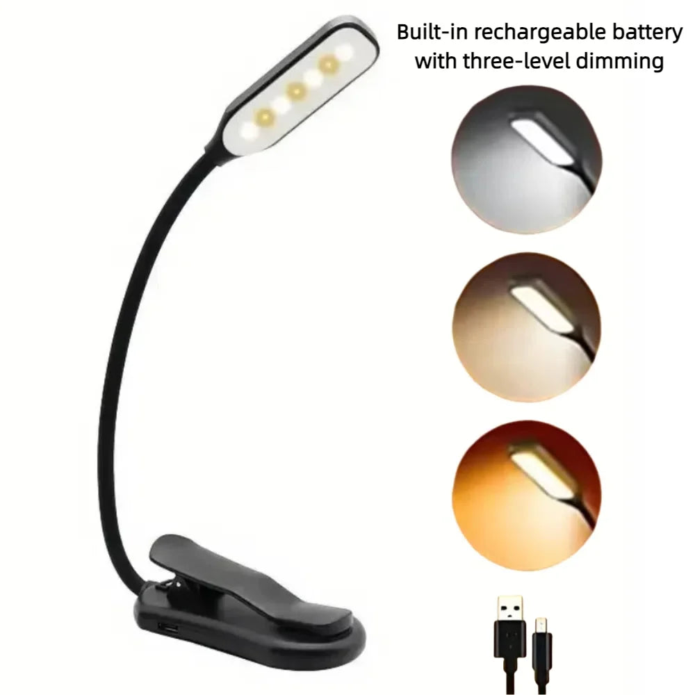 2025 LED Reading Lamp No Harm Eyes Clip Piano Score Portable