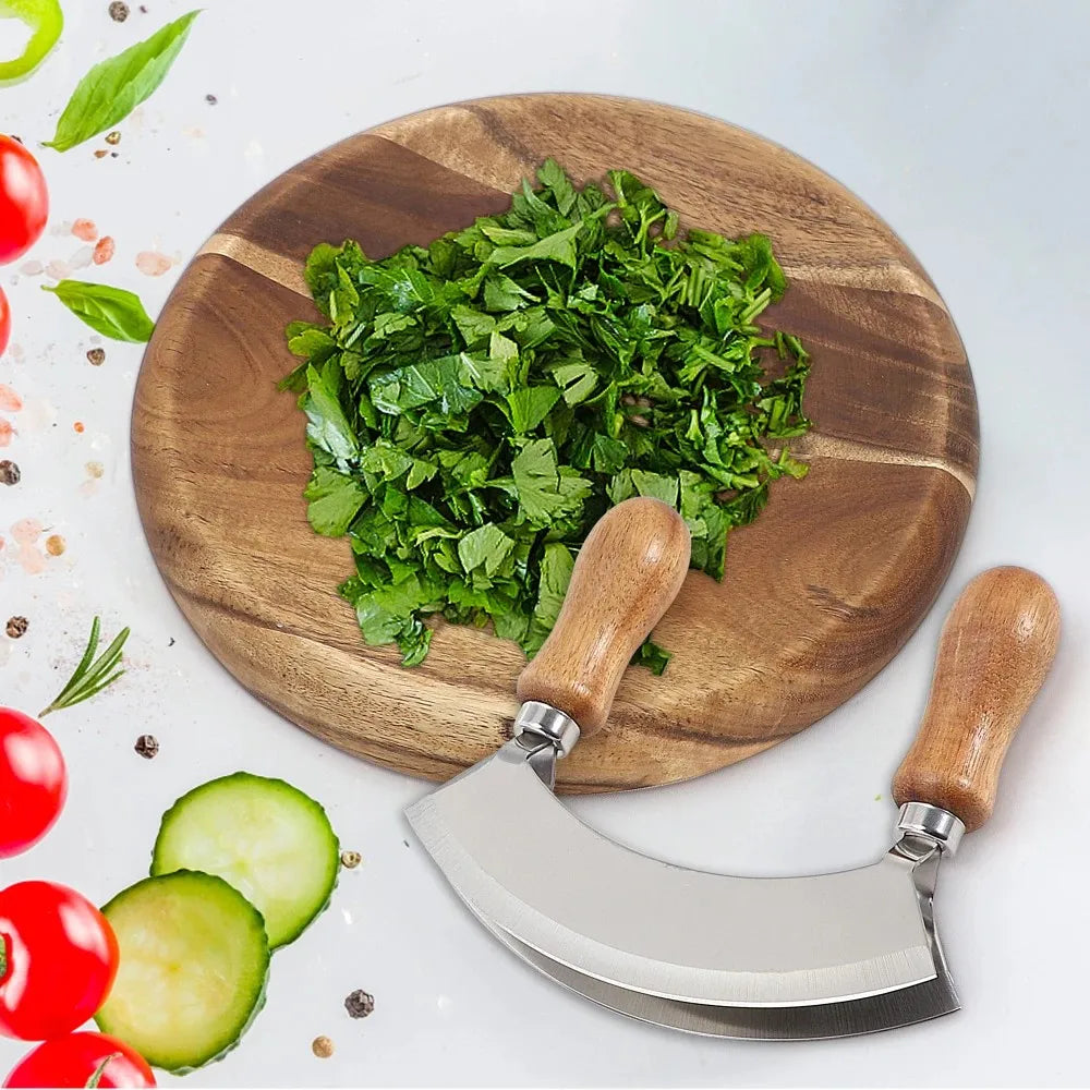 Wood Handle Double-Sided Cheese & Vegetable Cutter