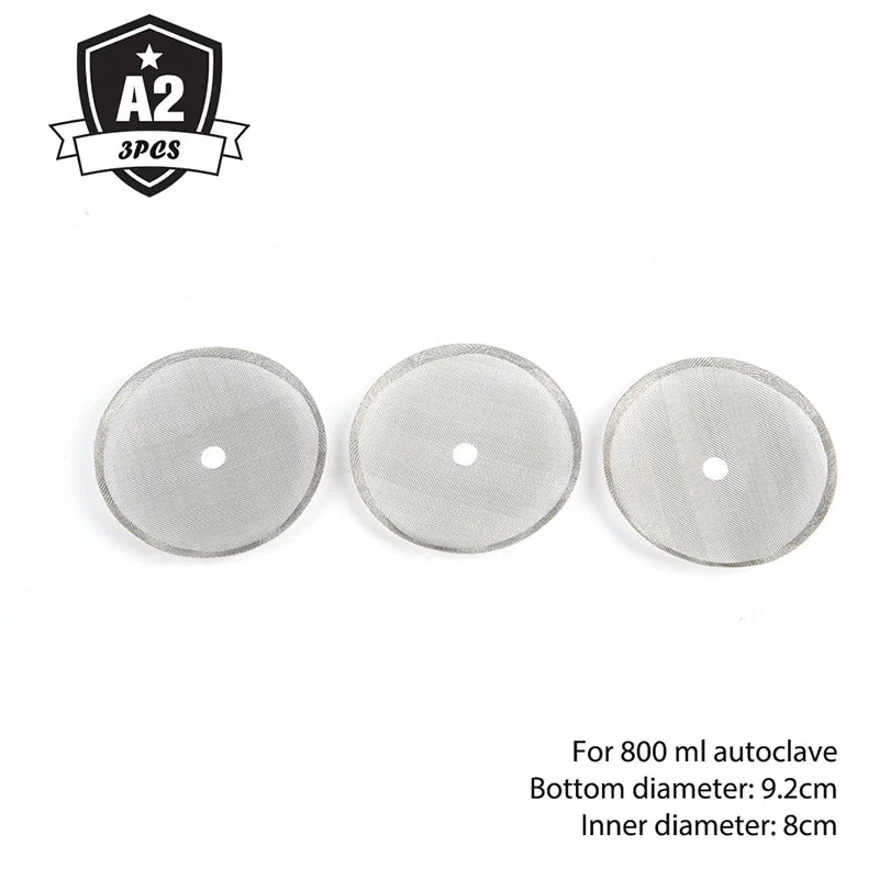 3-Pack Stainless Steel French Press Replacement Mesh Filters