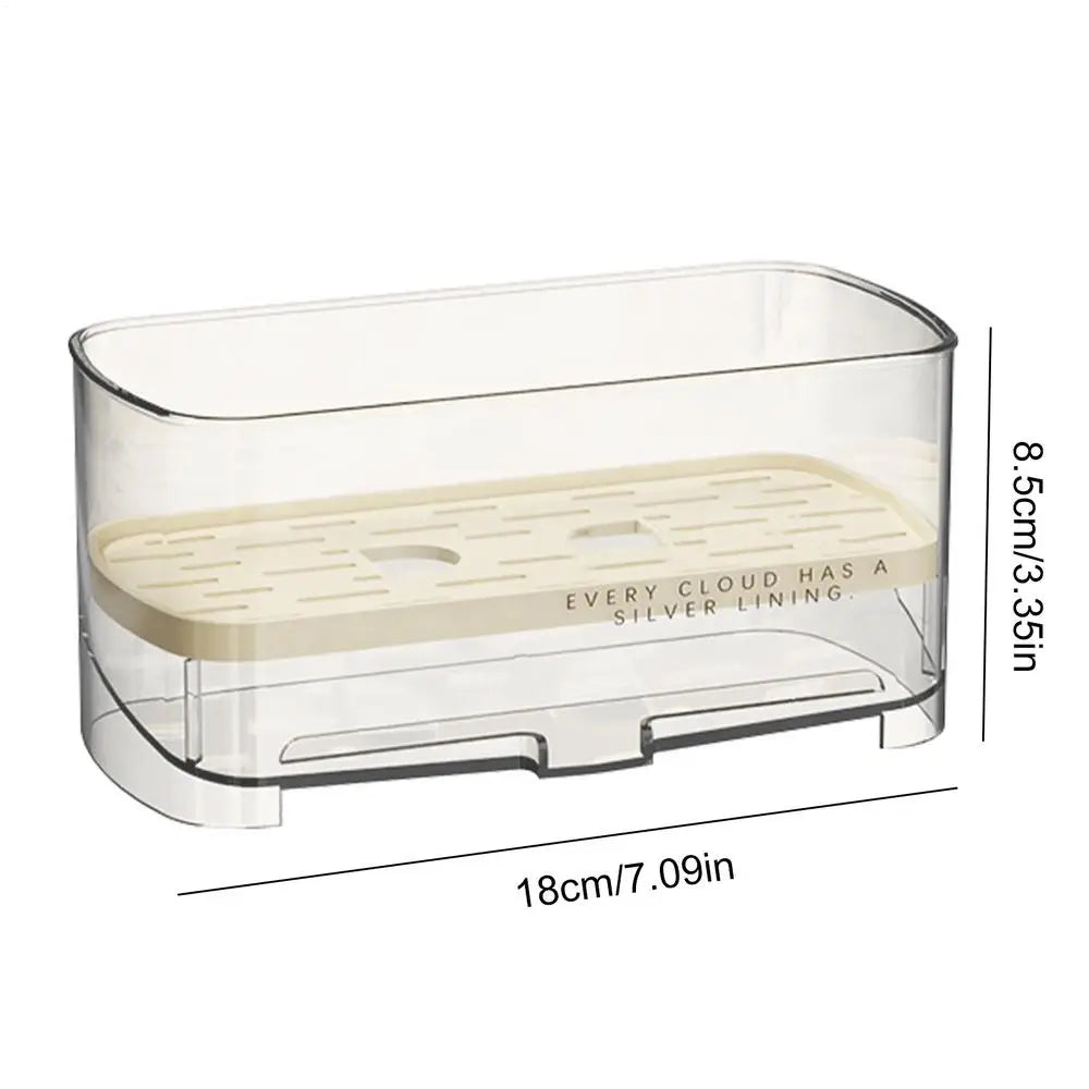 Self-Draining Sponge Holder Sink Caddy Kitchen Organizer