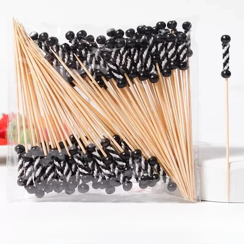 Party Banquet Celebration Festival Fruit Fork Disposable Bamboo