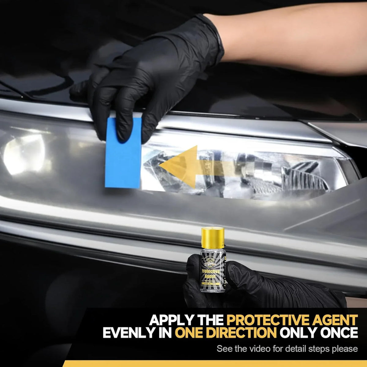 Car Headlight Restoration Kit | Ceramic Coating, 3 Treatments
