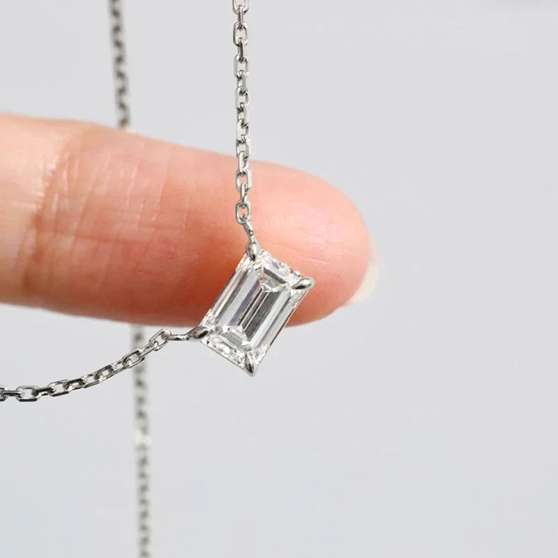 Huitan Geometric Cubic Zirconia Pendant Necklace – Wedding