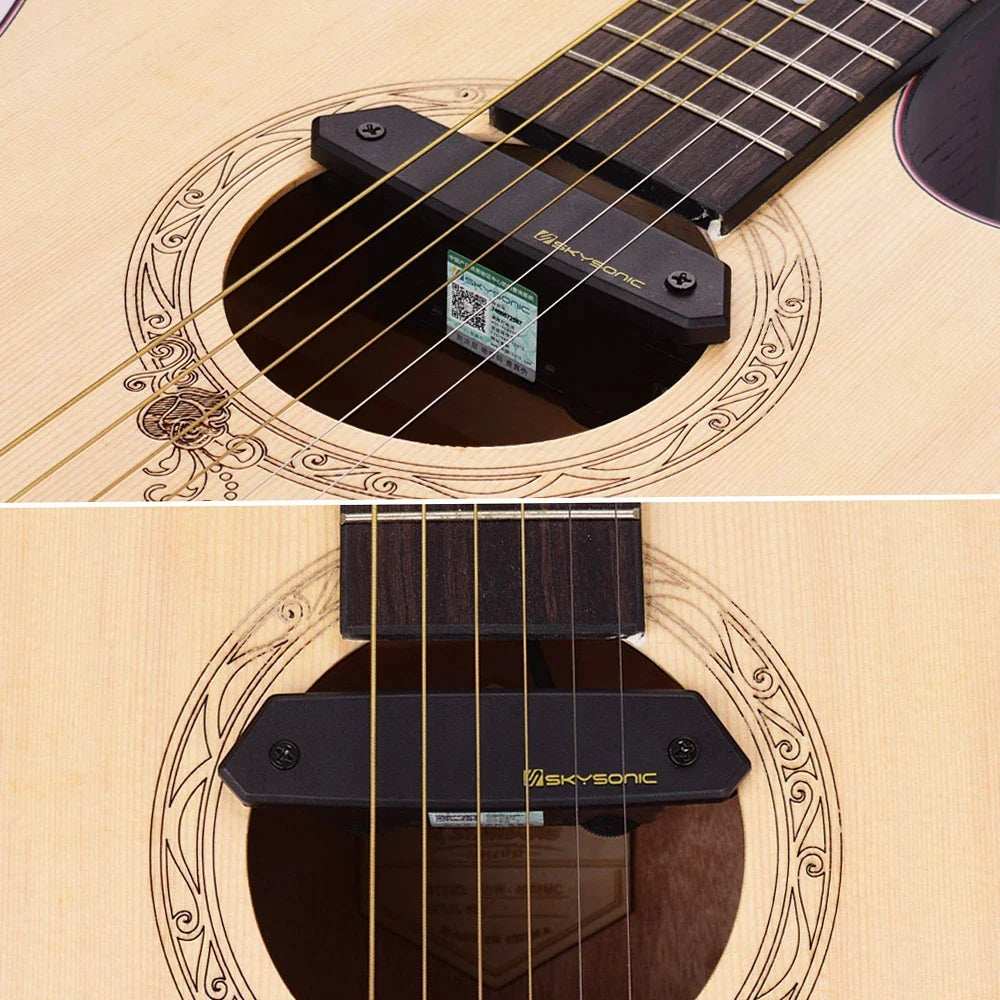 SKYSONIC T-902 Acoustic Guitar Active Soundhole Pickup Magnetic