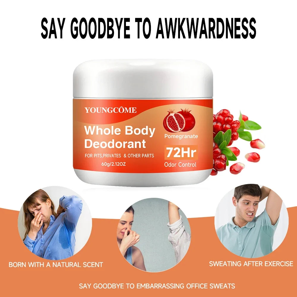 YOUNGCOME 72-Hour Body Deodorant & Antiperspirant Stick