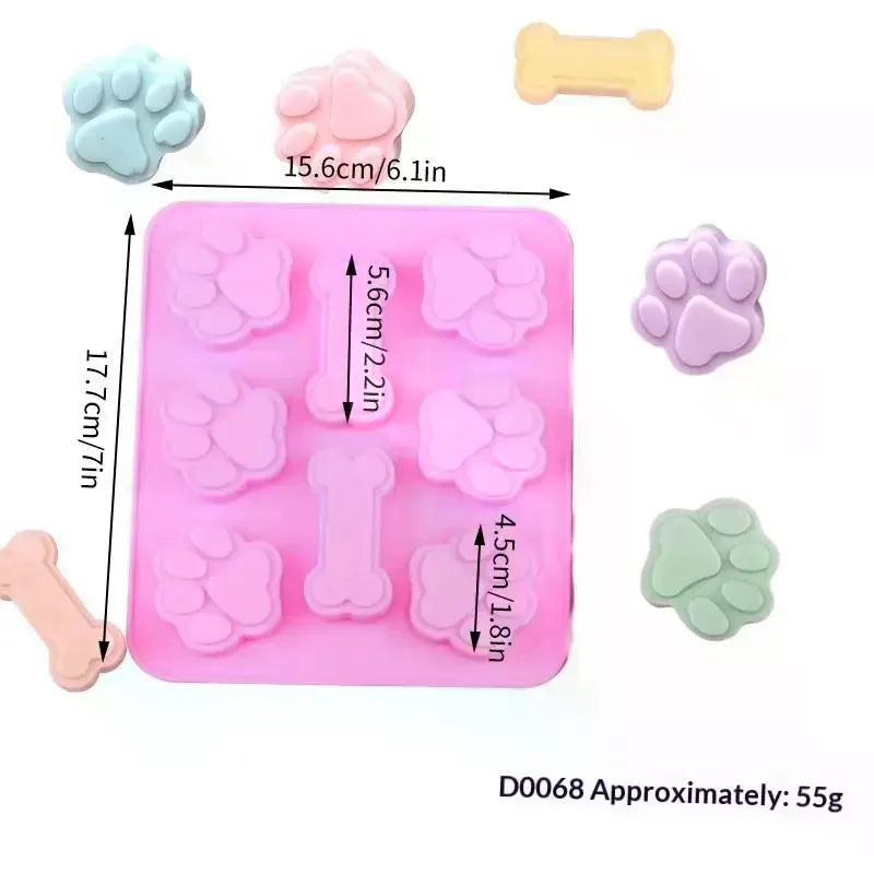 Cute Pet Paw Silicone Mold – DIY Candle Soap Chocolate Baking