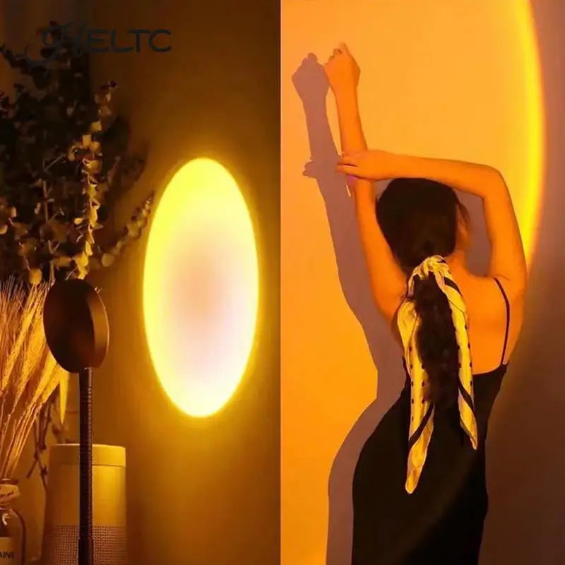 LED USB Sunset Lamp Projector | Portable Mood Night Light