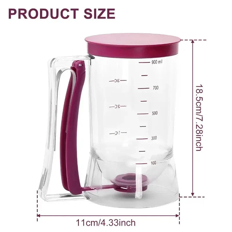 Cake Batter Dispenser 900ml – Measuring Cup DIY Baking Tool