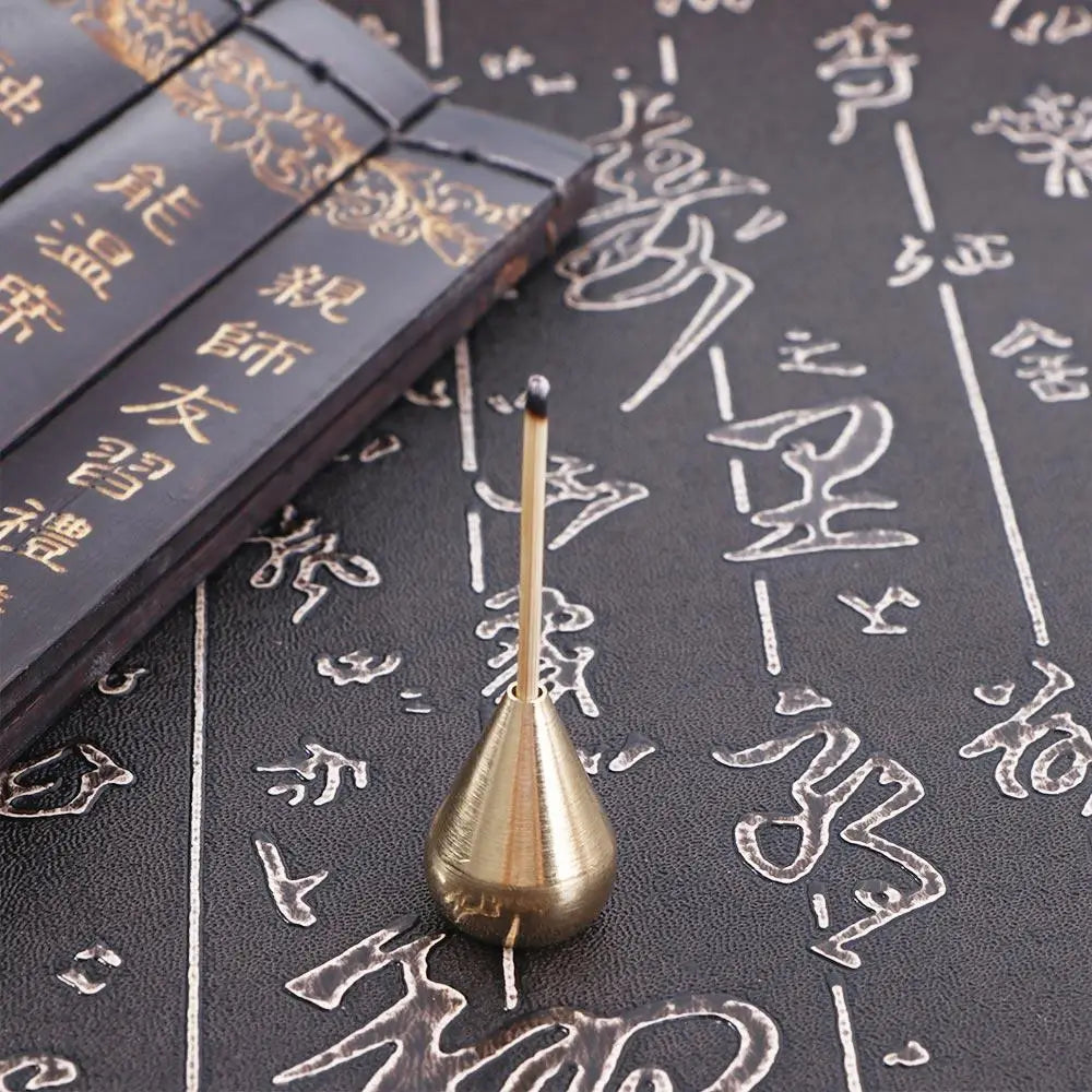 Brass Incense Stick Holder – Anti-Oxidation Temple Coil Base