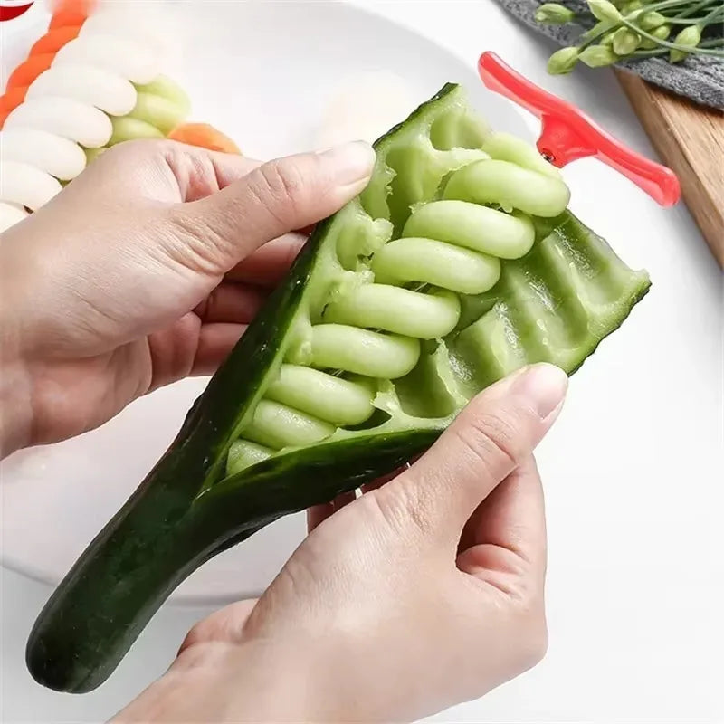 Stainless Steel Vegetable Spiral Knife Potato Carrot Cucumber Cutting