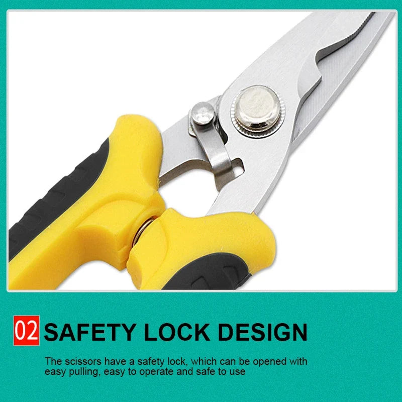SLADE Stainless Steel Electrician Scissors – Multifunctional