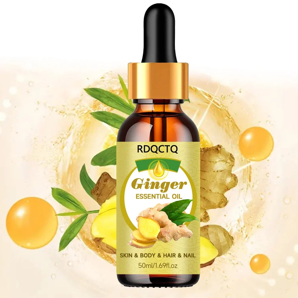 RDQCTQ Ginger Essential Oil – Skin, Hair, Body & Nail Care