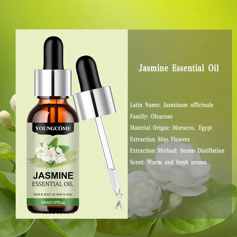 Pure Essential Oils – Jasmine, Rose, Lavender, Vanilla & Mint
