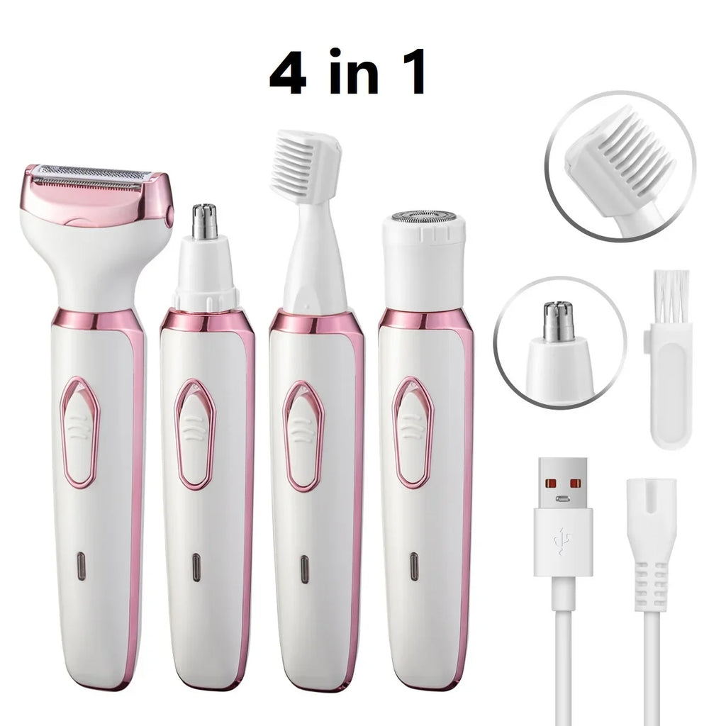 4-in-1 Electric Razor for Women – Body Hair Trimmer