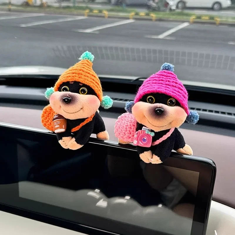 Car Decor Bee Dog Doll Cars Central Control Screen Display Ornaments