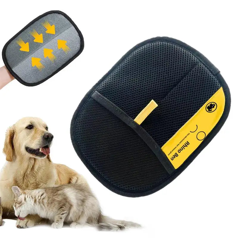 Pet Hair Remover Gloves – Silicone Grooming Mitts for Cats & Dogs