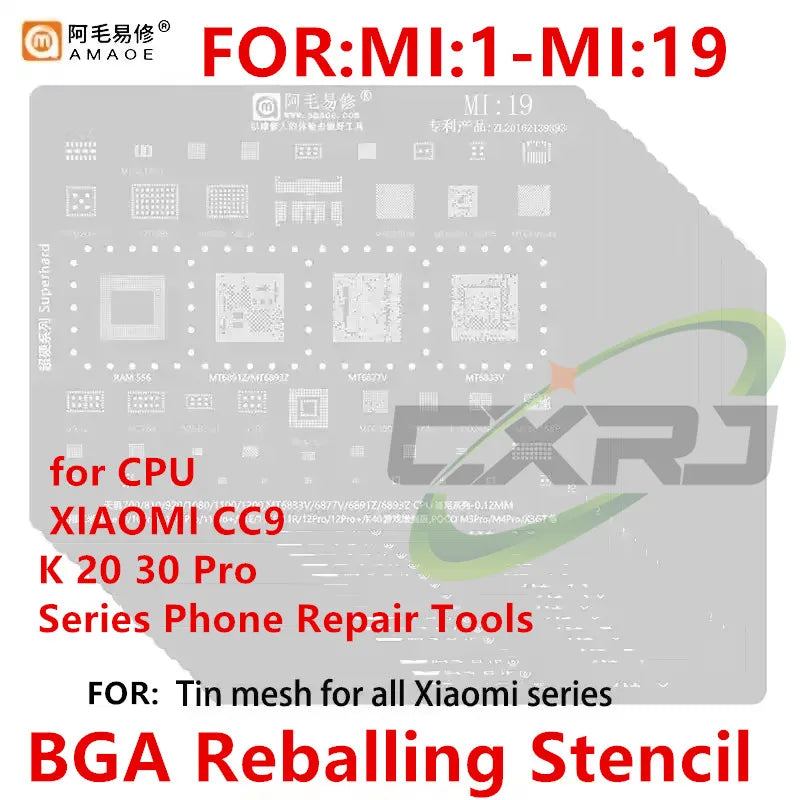 Amaoe BGA Reballing Stencil for Xiaomi CPU Phone Repair