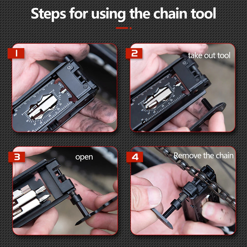 1 Bike Repair Tool Portable Bicycle Multi Cycling Tire Levers Hex