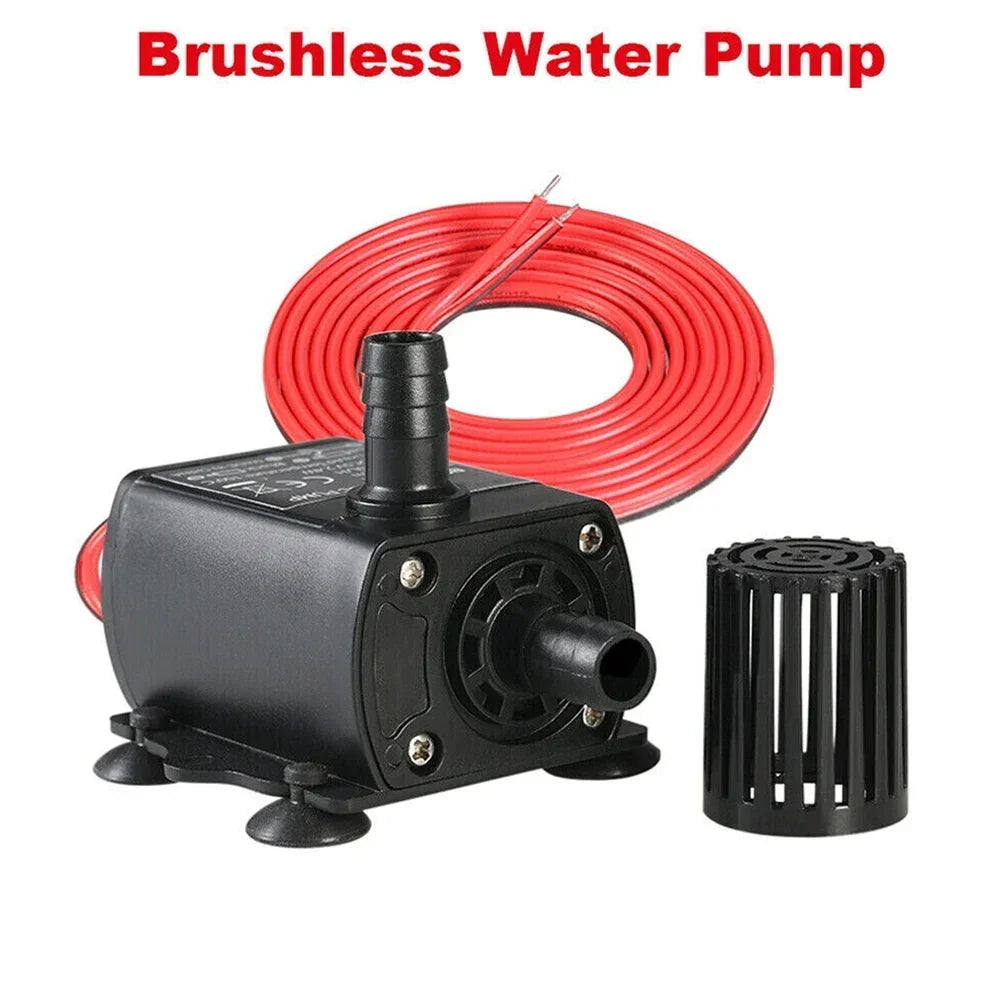 12V Brushless Submersible Water Pump 5W 280L/H – Aquarium & Pond