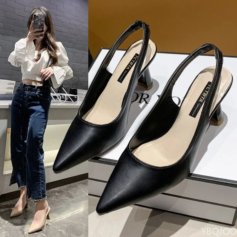 Women's Pointed Toe Stiletto Heels – Slip-On Dress Shoes