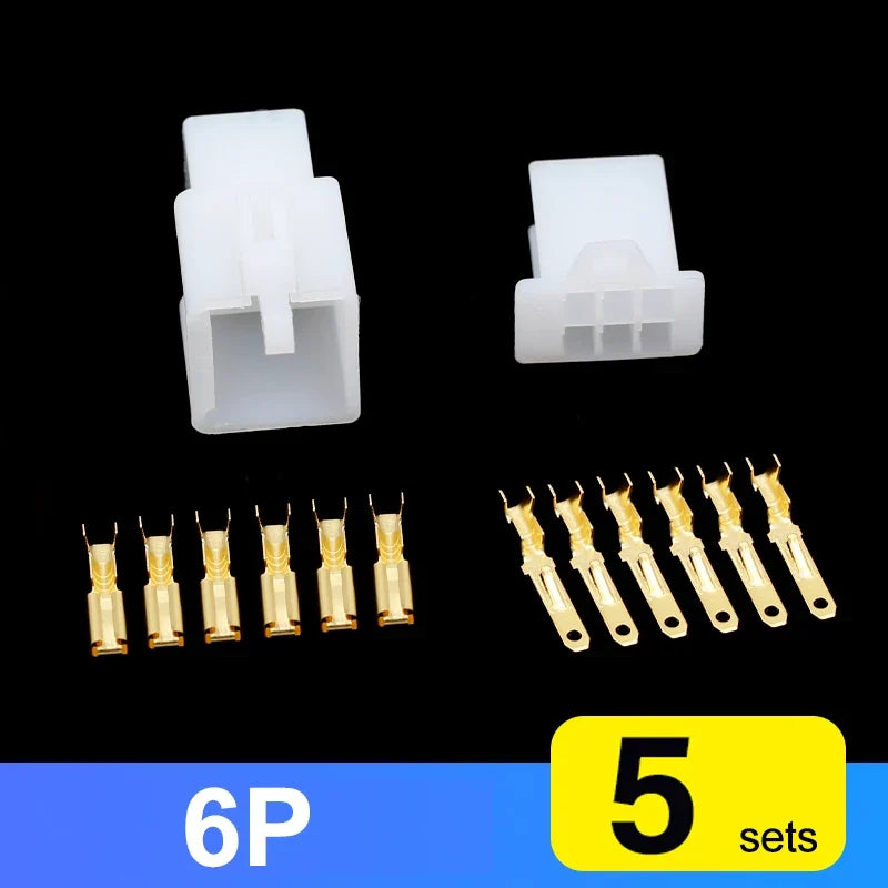 2.8mm Automotive Connector Kit – 5 Sets Male & Female Terminals