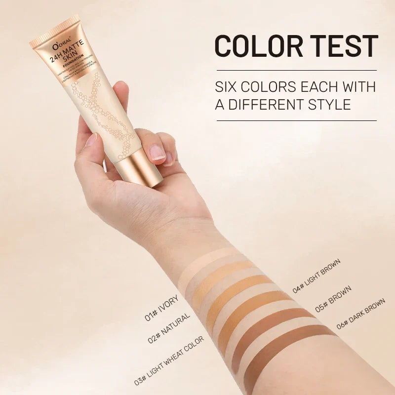 Waterproof Liquid Foundation – Natural Finish, Multi-Shade