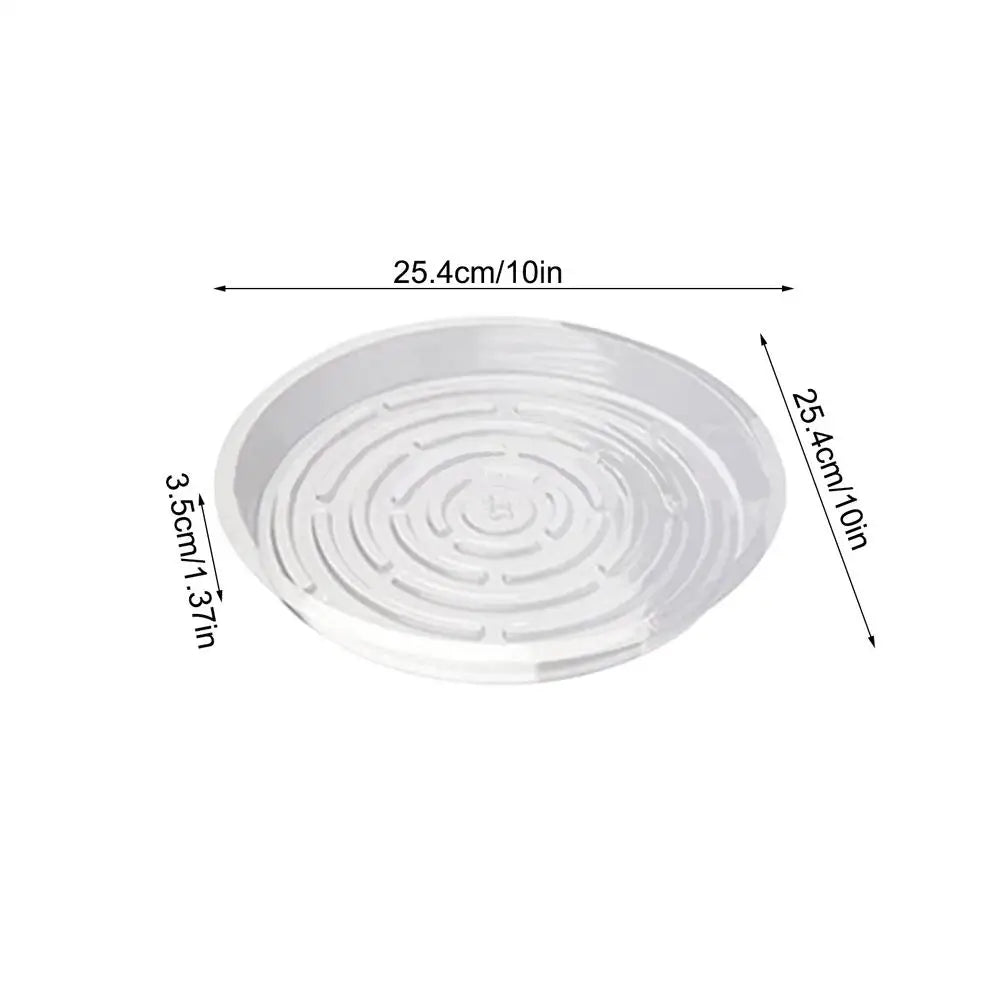 Clear Plant Saucer Trays 5-Pack | 6", 8" & 10" Drainage Dishes