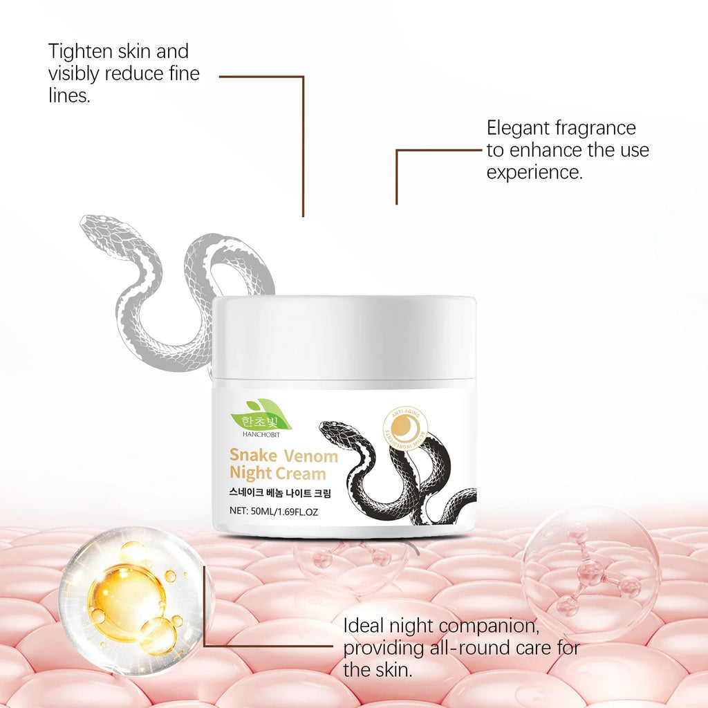 Hanchobit Snake Venom Night Cream – Nourishing 50ml Face Cream