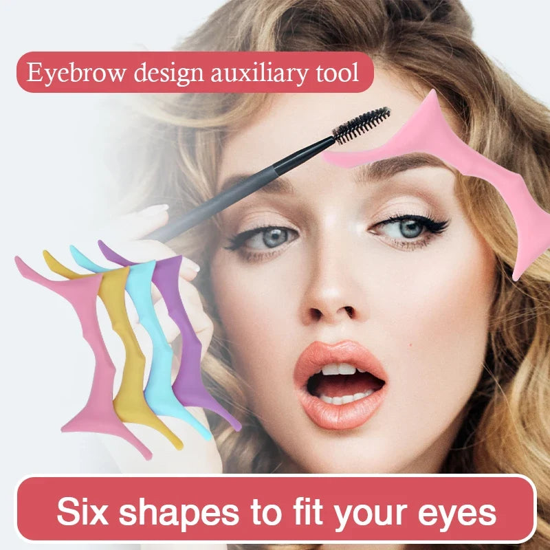 Silicone Eyebrow Stencil Kit – 6 Reusable Brow Templates